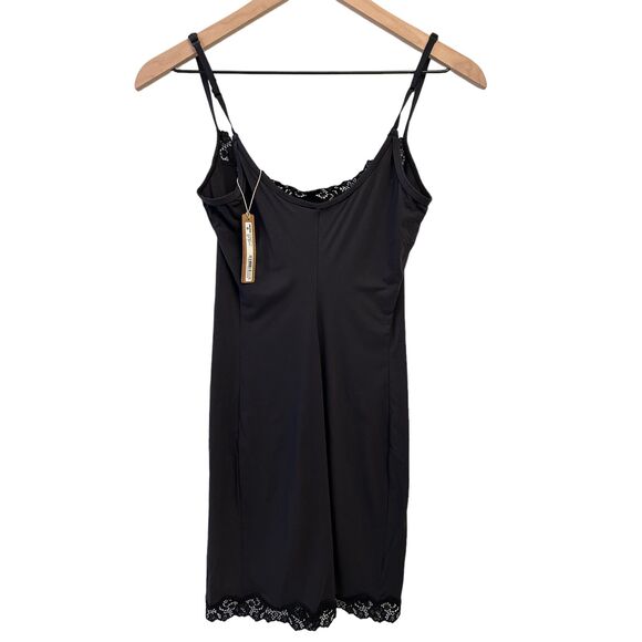 NWT SKIMS FITS EVERYBODY CORDED LACE SLIP DRESS IN ONYX Medium - Picture 5 of 7